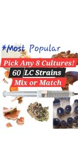 Mushroom Liquid Culture Syringes (10ml), Pick Any 8, Mix or Match