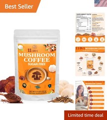Mushroom Coffee – Mushroom Coffee Organic with 11 Superfood Mushrooms, Includ…
