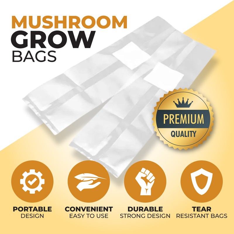 40 Pack, Mushroom Grow and Spawn Bags - Extra Thick - Size 4" X 3.5" X 13" gallery