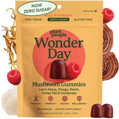 Plant People WonderDay Mushroom Gummies – Lion’s Mane 60 Count (Pack of 1)