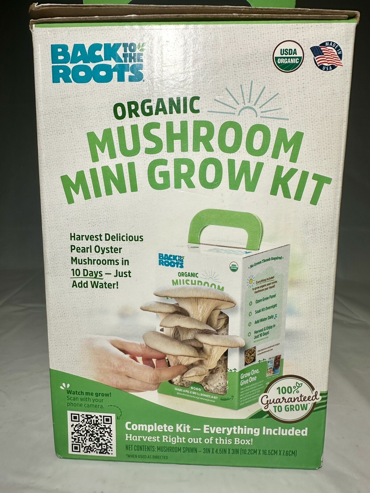 Organic Mushroom Mini Grow Kit Harvest Gourmet Pearl Oyster Complete Gardening gallery