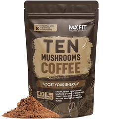 Mushroom Coffee (60 Servings) 10 Mushrooms (Lion’S Mane, Cordyceps, Turkey Ta…