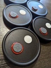 6 BLACK REGULAR Mouth Black Mycology lc lid w/ Injection Port