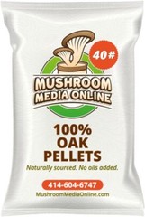 MushroomMediaOnline – 100% Oak Mushroom Pellets 10# – 240# (Free shipping)