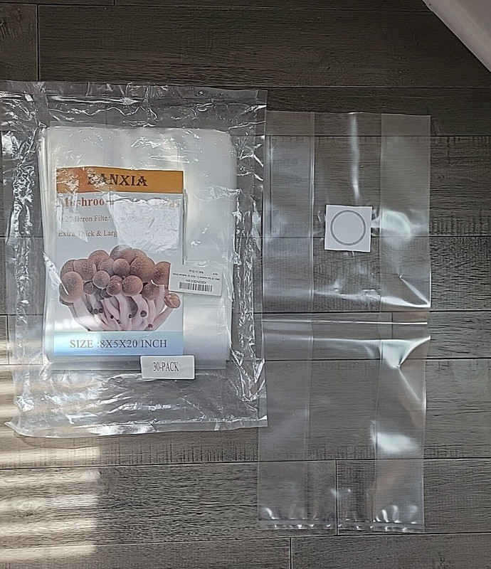 Mushroom Bags Grow Grain Substrate Mycelium Sealable Bag - 30 Count - 8"x5"x20" gallery