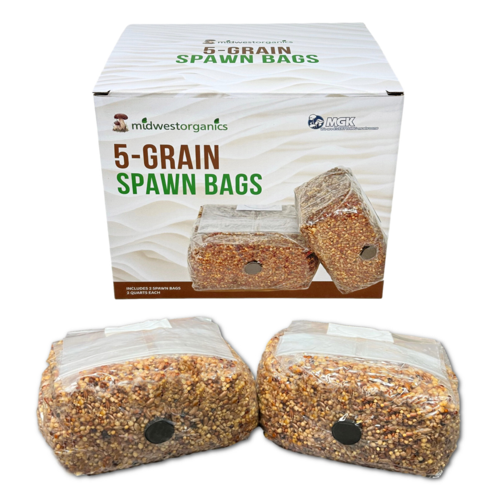 Premium 5-Grain Mushroom Spawn Bags | Sterilized Grain Bags | Injection Ports gallery