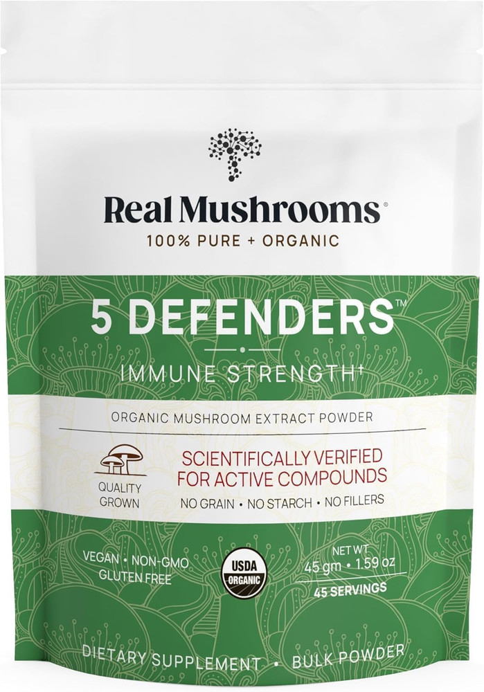 5 Defenders Mushroom Complex - Functional Mushrooms Extract from Chaga, Shiitake
