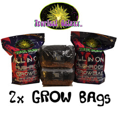 Double The Mushroom Bags, 2x 2lb All-in-One Grow Bags ( Just Add Spores)