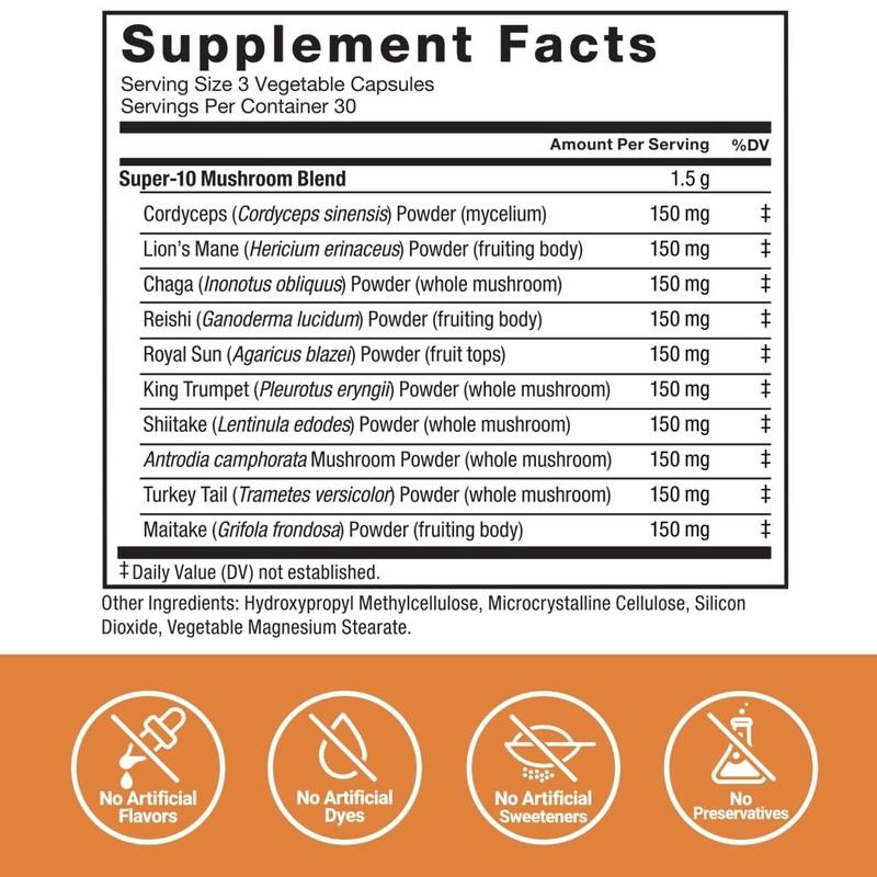 Force Factor Modern Mushrooms Capsules, Mushroom 90 Count (Pack of 1), White gallery