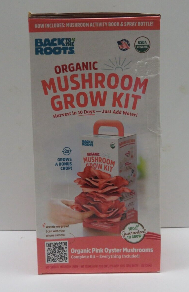 Back to the Roots Organic Pink Mushroom Grow Kit, Harvest Gourmet Mushrooms