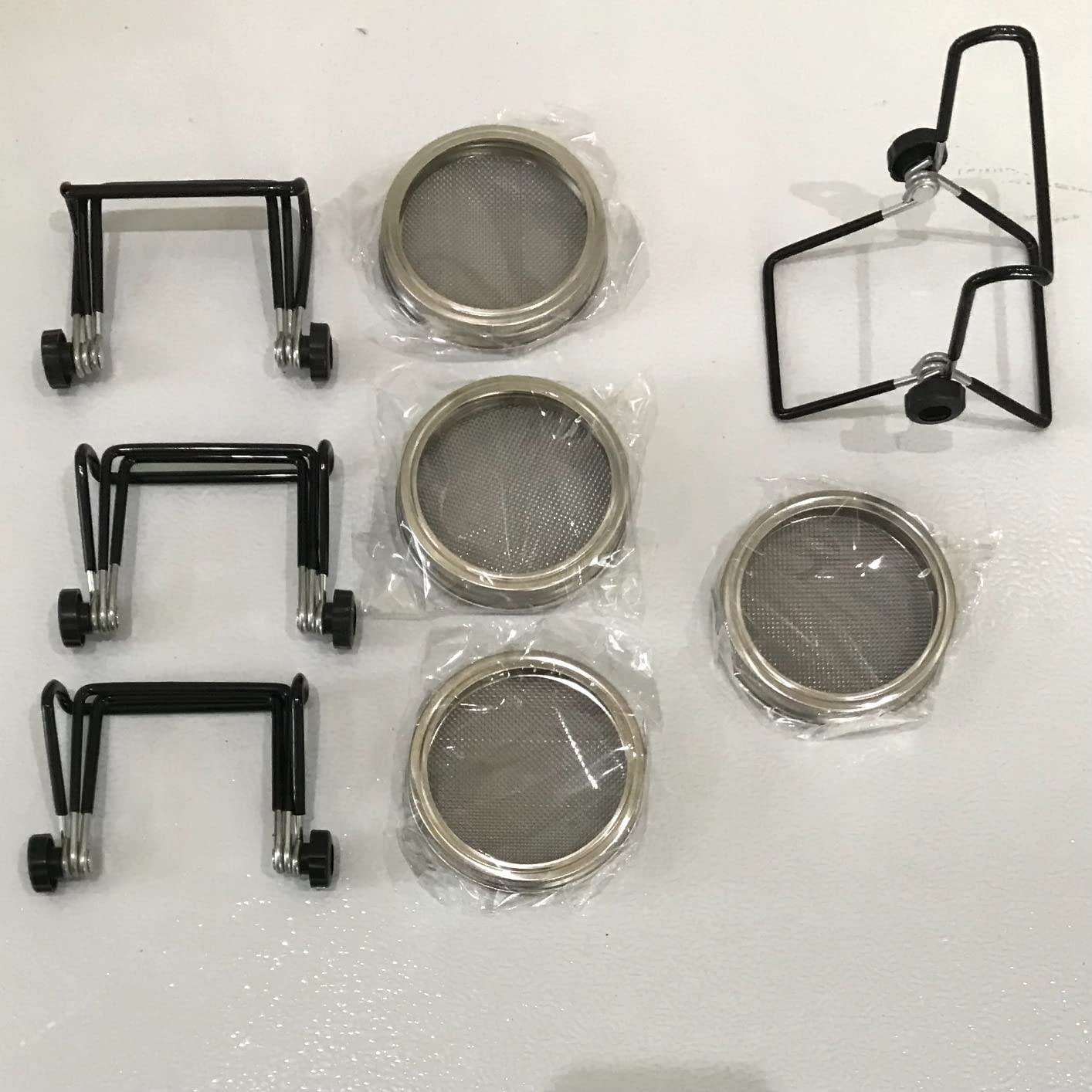 4 PCS Mason Jar Sprouting Lids Kit, Stainless Steel Wide Mouth Grow Set, New USA gallery
