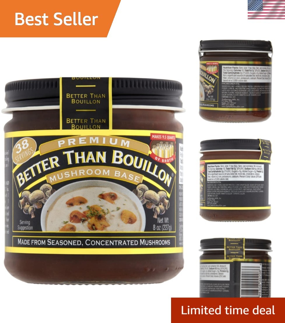 Rich Flavor Mushroom Base, 38 Servings in 8 OZ - Vegetarian Kitchen Essential gallery