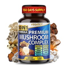 10 in 1 High Strength Mushroom Supplement – Lions Mane, Cordyceps, Reishi – Brai