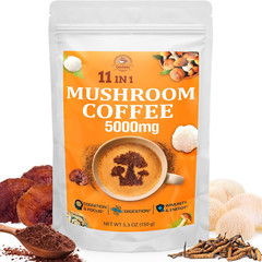 Mushroom Coffee – Mushroom Coffee Organic with 11 Superfood Mushrooms, Includ…