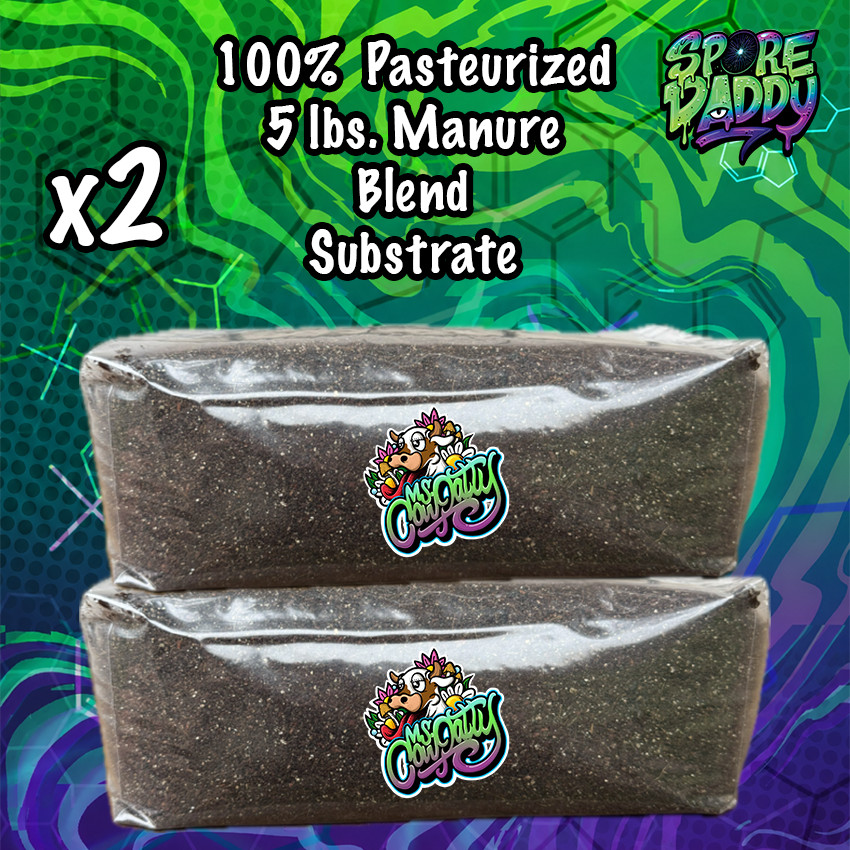 Ms. Cow Patty’s Manure Blend Pasteurized Mushroom Substrate | 5 lbs | x2 Pack gallery