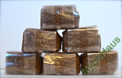 6 x one pound sterilized rye grain bags with injection ports mushroom substrate