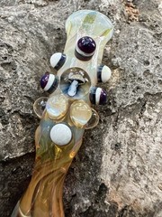 Mushroom Glass Pipe Chillum. Made In USA