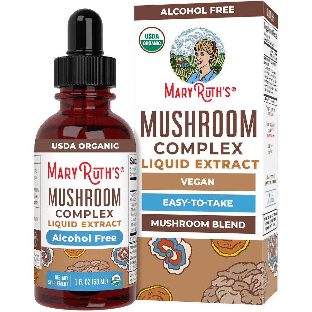 MARYRUTH'S Mushroom Complex | Lion's Mane | Turkey Tail | 1 Fl Oz (Pack of 1)