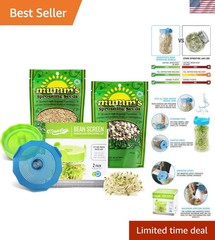 Bean Screen Sprouts Growing Kit – Sprouting Lids & Sprout Mixes Microgreens G…