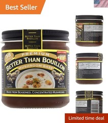 Gourmet Mushroom Base – 8 OZ Jar for Rich Soups and Marinades, 9.5 Quarts Yield