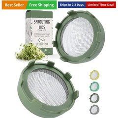 Sprouts Growing Kit for Wide Mouth Mason Jars, Set of 2 Sprouting Lids for Or…