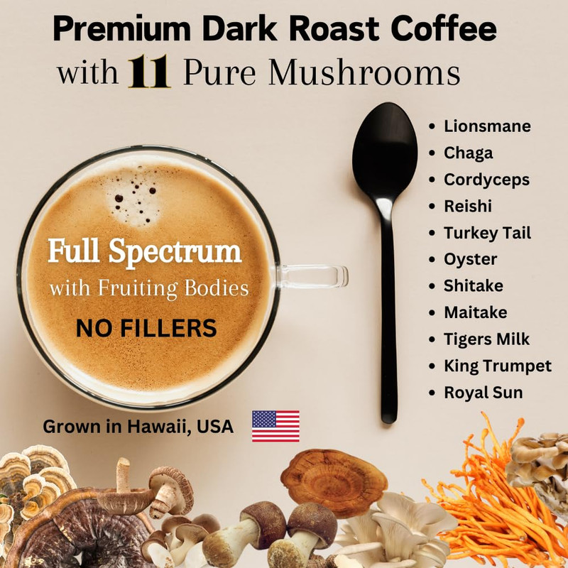 Lion'S Mane Mushroom Cacao | Premium Pure Raw Organic Cacao Powder | Natural Cho gallery