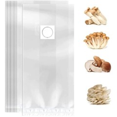 Mushroom Grow Bags Grain Substrate Mycelium Growing 8″x4.75″x19″ 50 Count