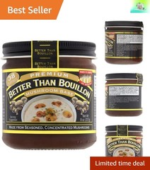 Gourmet Mushroom Base – 9.5 Quart Broth with Robust Flavor for Creative Cooking