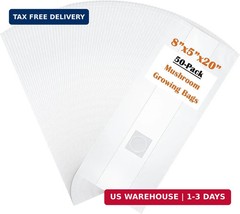 Lemecima 50-Pack Autoclavable Mushroom Growing Bag Bulk with Microporous Filter